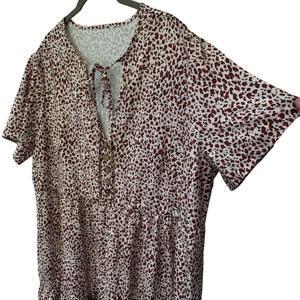 Giraffe Print Maxi Dress 2X - Picture 3 of 5